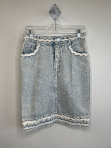 Retro Brave New World Light Wash Denim Skirt (7)