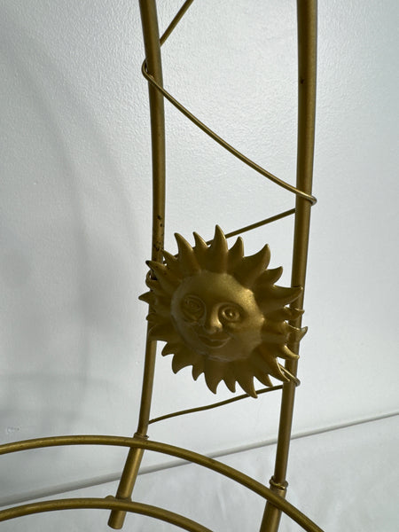 Vintage Mid Century Sun Metal Fruit Basket