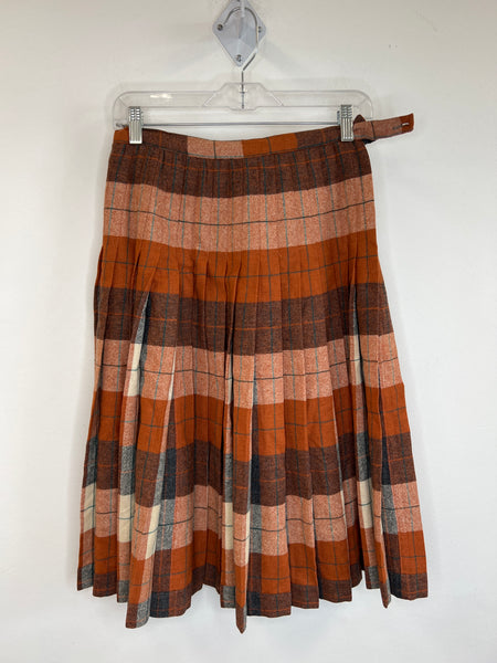 Vintage In 'n Outer Skirt By Sportrite Junior Plaid Midi Skirt