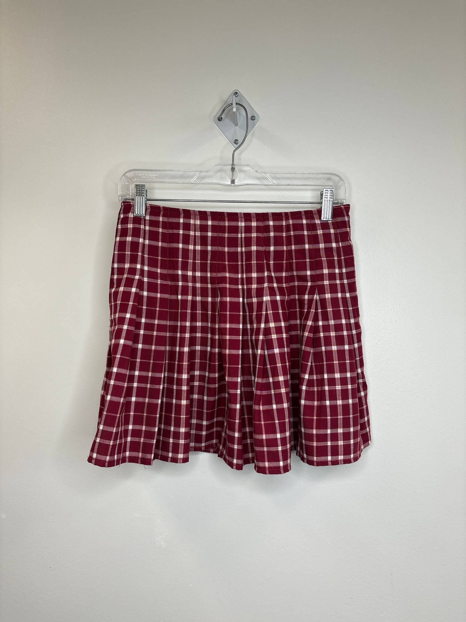 NOBO Pleated Plaid Mini Skirt (S)