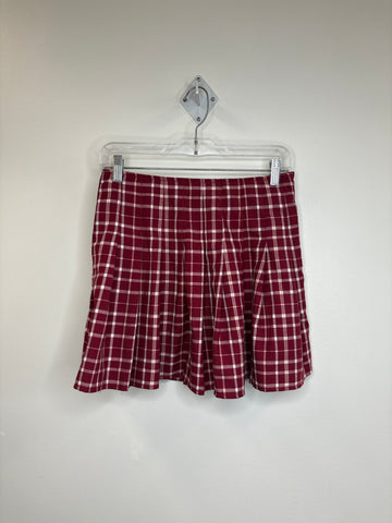NOBO Pleated Plaid Mini Skirt (S)