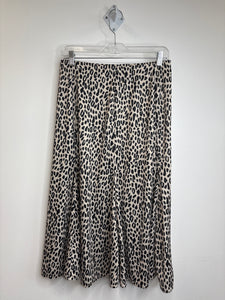 Retro A-line Animal Print Skirt (L)
