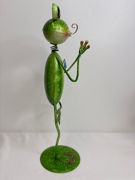 Metal Frog Garden Figure