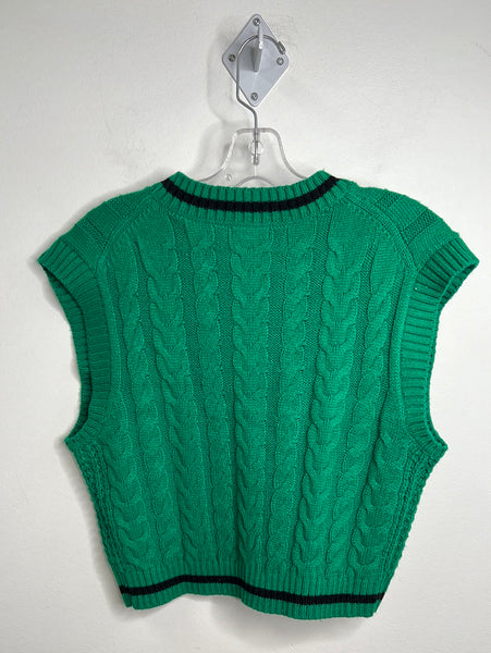 UK2LA Cropped Crocheted Sweater Vest (XS)