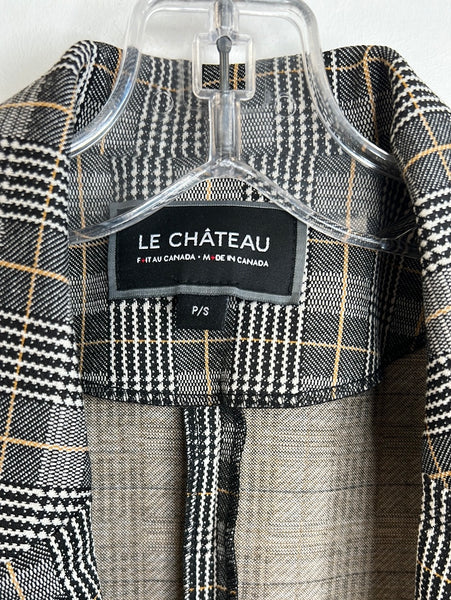 Le Chateau Plaid Blazer Coat Cardigan (S)