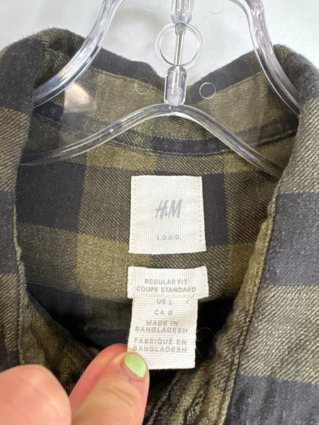 H&M Cotton Plaid Shirt (L)