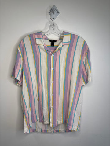 Forever 21 Striped Button-Up Shirt (L)