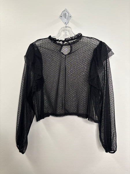 Mikey & Joey Polka Dot Sheer Top (L)