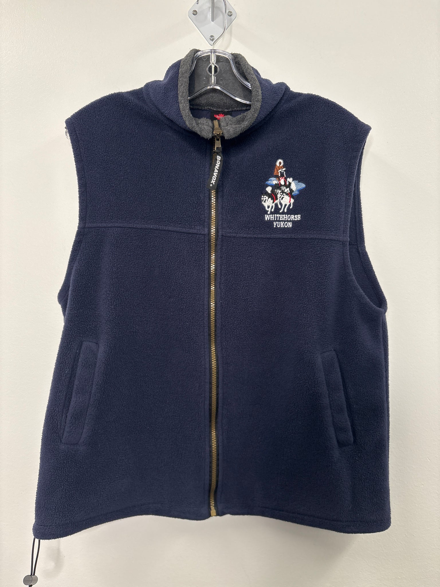 Vintage Bonavox White Horse Yukon Embroidered Fleece Vest (M)