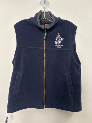 Vintage Bonavox White Horse Yukon Embroidered Fleece Vest (M)
