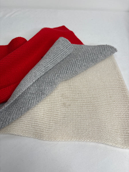 Indigo Knit Three-Toned Scarf