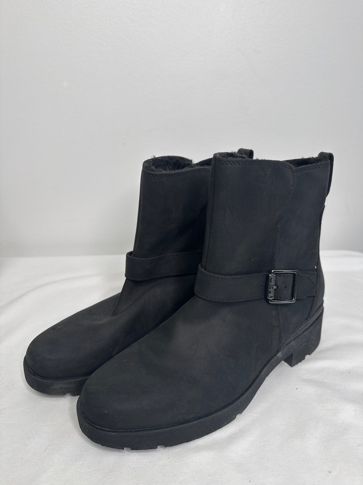 Timberland Graceyn Fur-Lined Biker Boots (US 9.5)