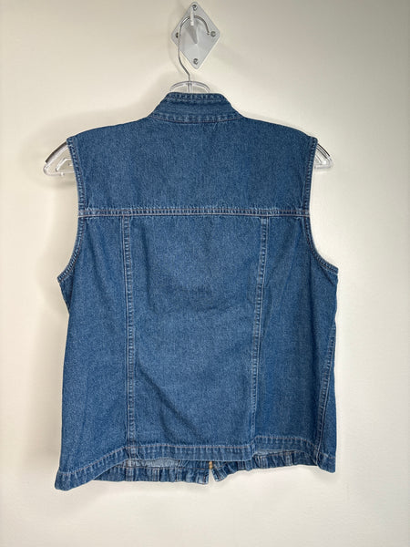 Northern Reflections Zip-Up Cotton Denim Vest (M)