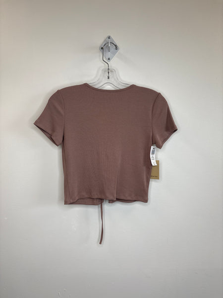 NWT Aritzia Wilfred Free Only Tie Front Cropped Top T-shirt (S)