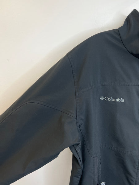 Columbia Black Zip-up Rain Jacket (L)