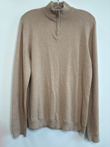 Topman 1/4 Zip Knit Long Sleeve Sweatshirt (L)