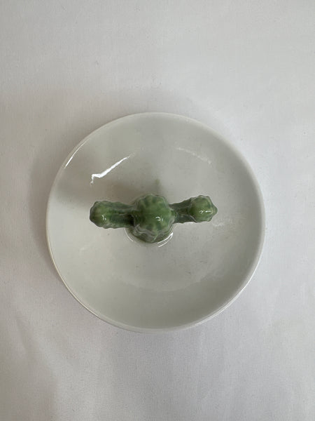 Cactus Ceramic Jewelry Tray Ring Holder