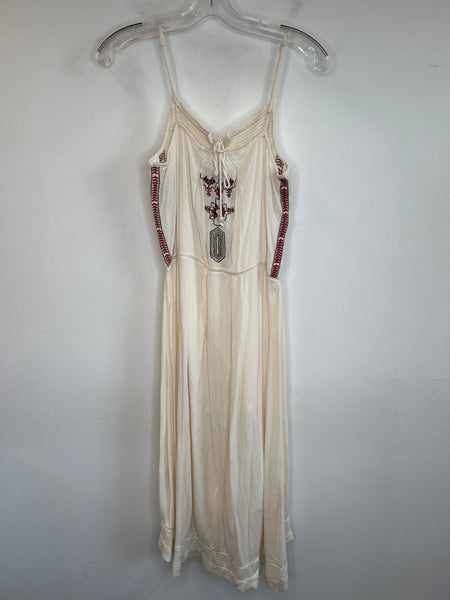 Roots Canada White Embroidered Sleeveless Dress (XS)