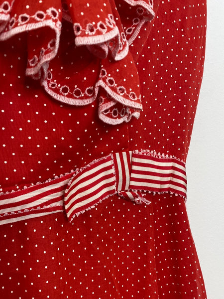 Vintage Asymmetrical Ruffle Collar Lawrence Dress (15/16)