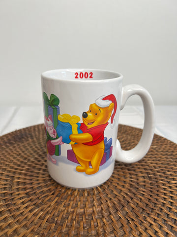 Vintage Disney Store Winnie-The-Pooh "Christmas 2002" Mug