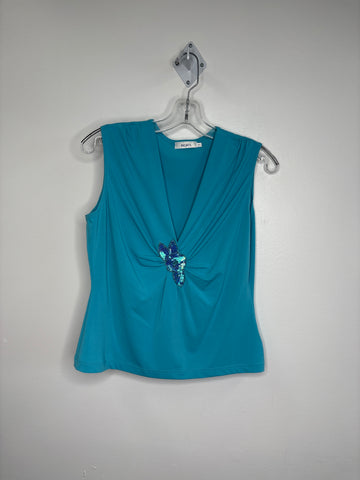 Ricki’s Y2K Sequined Plunge Top (L)