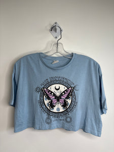 SWS Horoscope Butterfly Graphic Cropped Tee (S)