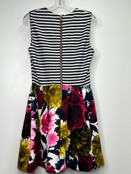 Just Taylor Floral Striped Dress (10)