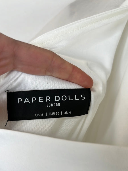 Paper Dolls London White/Green Midi Dress (4)