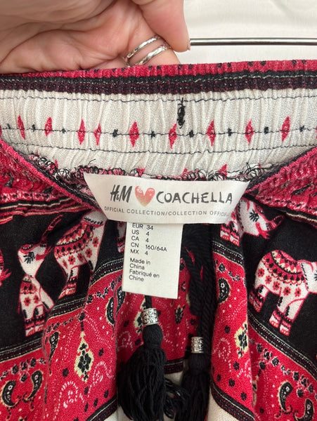 H&M Coachella Red Thai Print Mini Skirt (4)