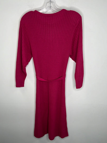 Retro Knitted Tie Midi Dress (M)