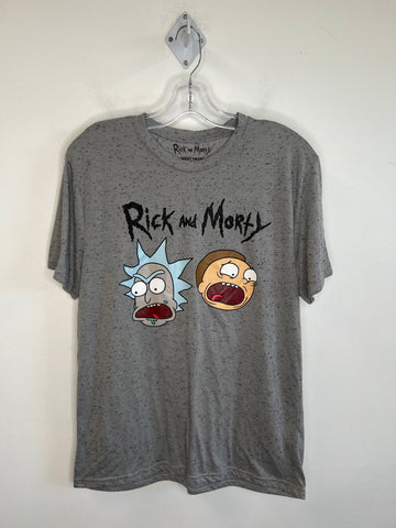 Rick And Morty Grey Graphic T-shirt (M)