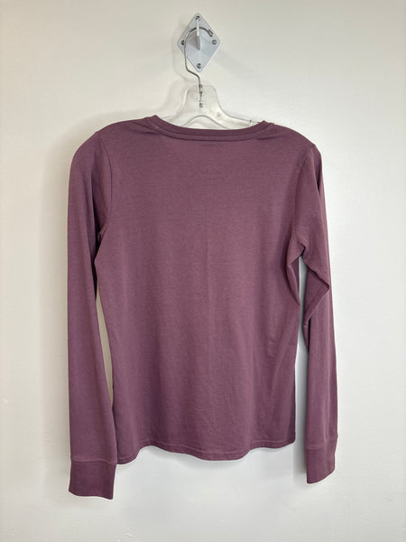 Woods Long-Sleeve Cotton-Blend Graphic Top (S)