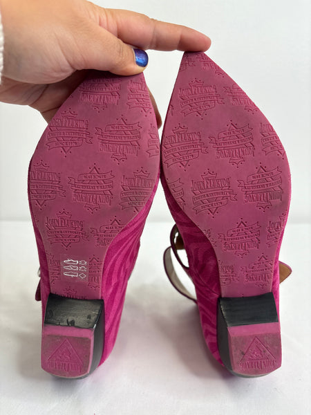 John Fluevog Truth Tammi Rose Strapy Ankle Boots (US 6)