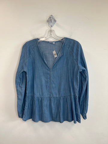 NWT Gap Long-Sleeve Chambray Top (XS)