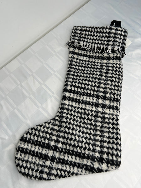 NWT Houndstooth Christmas Stocking