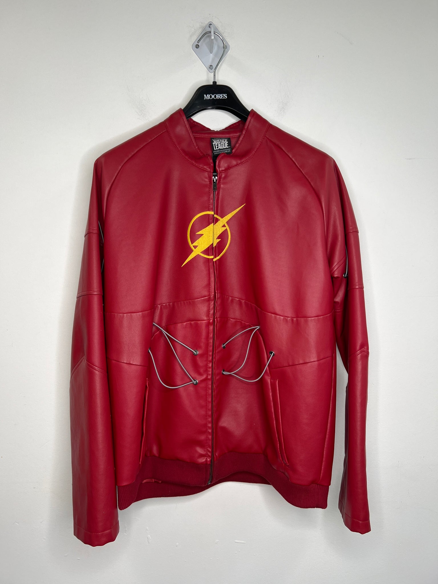 Hot Topic Limited Edition Justice League The Flash Graphic Leather Jacket (XL)