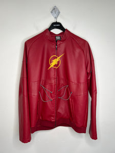 Hot Topic Limited Edition Justice League The Flash Graphic Leather Jacket (XL)