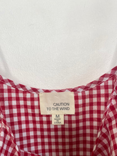 Caution Of The Wind Plaid Top (M)