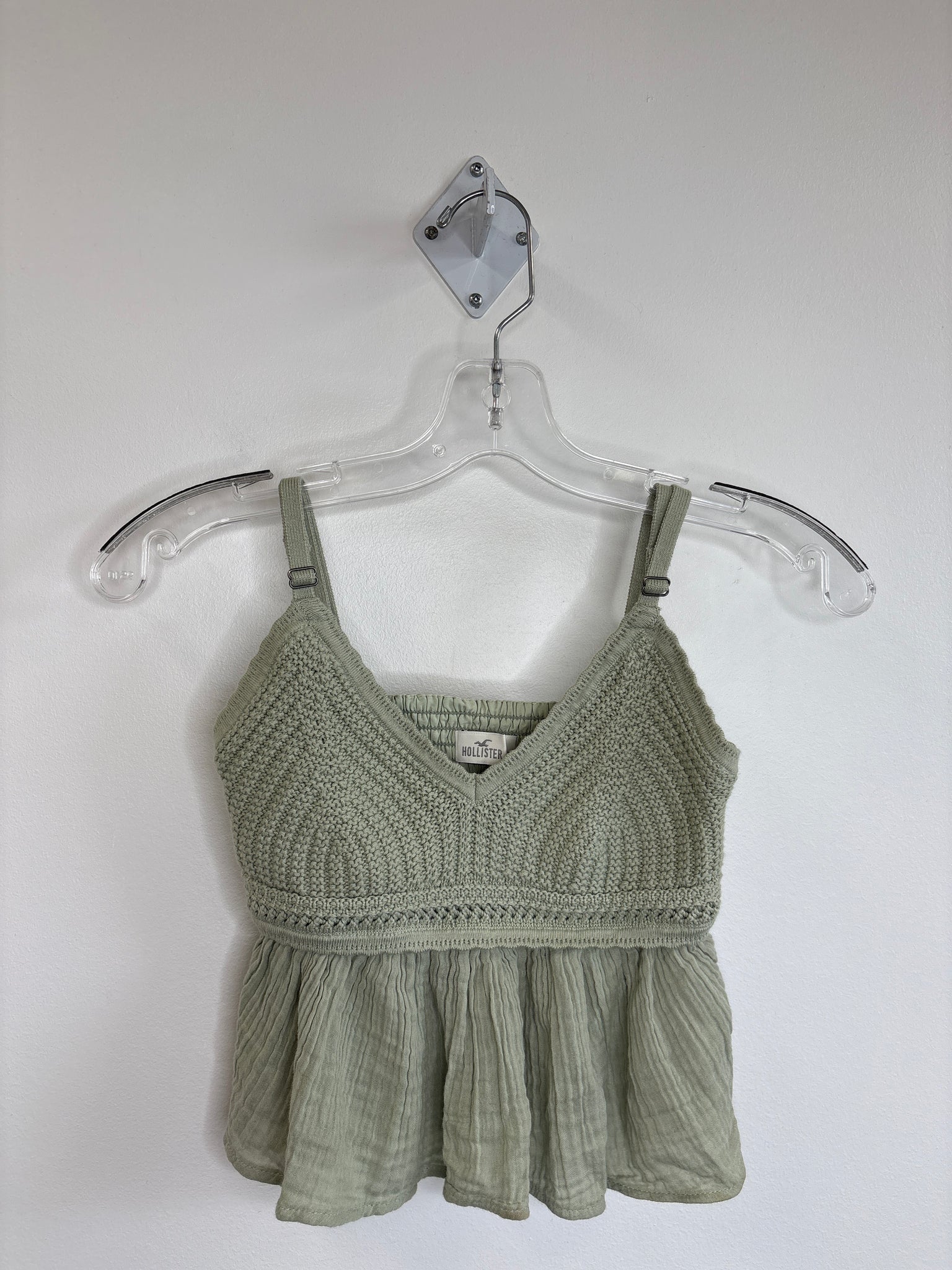 Hollister Babydoll Cotton Crochet Top (XS)