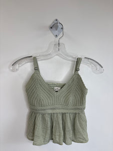 Hollister Babydoll Cotton Crochet Top (XS)