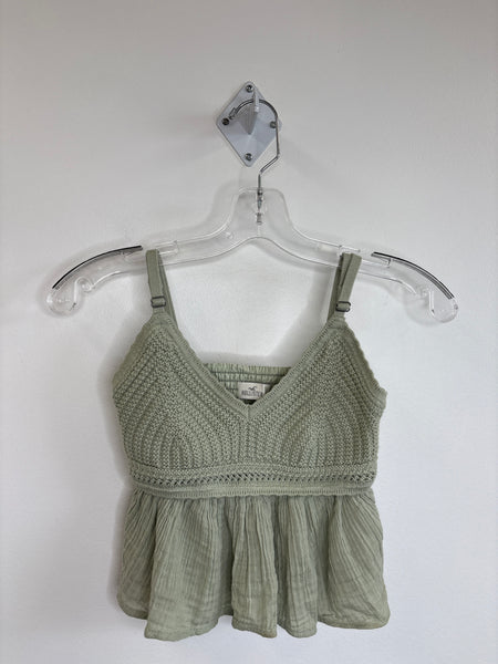 Hollister Babydoll Cotton Crochet Top (XS)