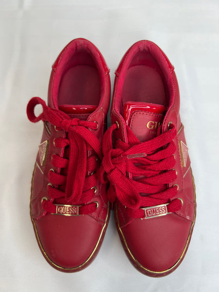 Guess Gilda Red Emblem Sneakers (US 6.5)