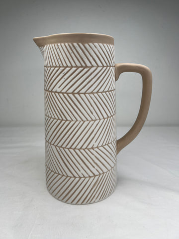 Beige Ceramic Pitcher