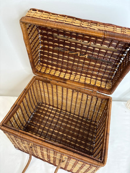 Woven Wicker Picnic Basket