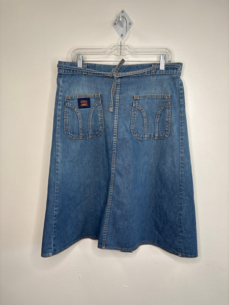 Levi’s Tied Waist Wrap Denim Midi Skirt (L)