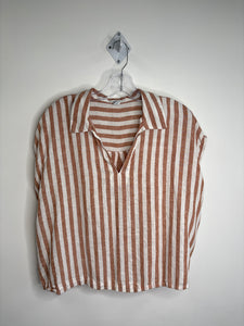 Old Navy Linen-Blend Striped Top (XL)