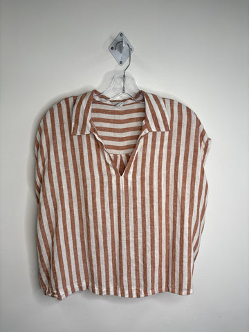 Old Navy Linen-Blend Striped Top (XL)