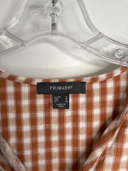 Primark Cotton-Linen Blend Gingham Tiered Dress (4)