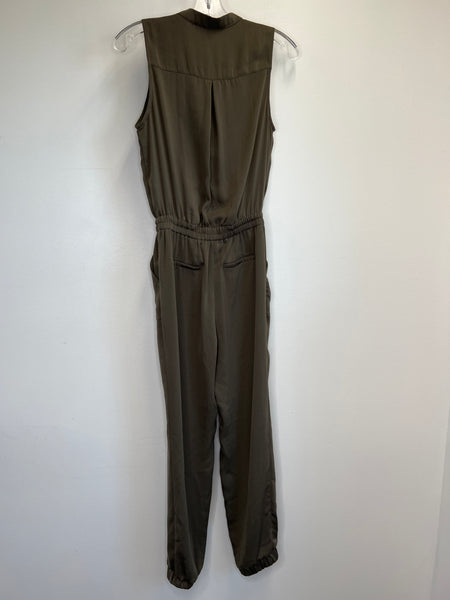 Dynamite Olive Green Sleeveless Jumpsuit (XS)