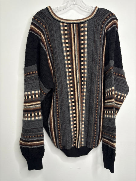 Vintage Tosani Coogi-Style Knit Sweater (XL)